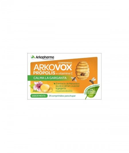 Arkovox Propolis + Vitamina C 24 Comprimidos Miel y Limón