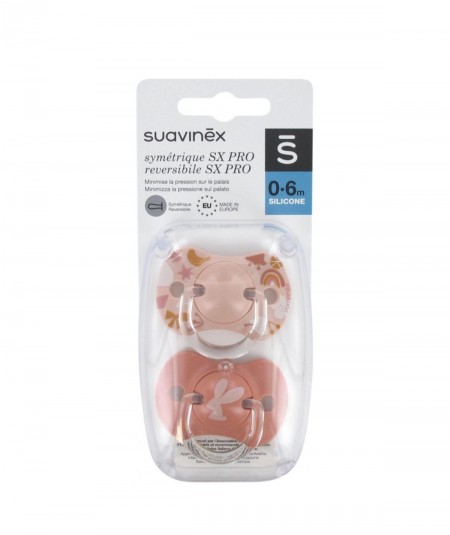Suavinex Chupete Silicona Fisiologico 0-6M 2 Unidades-tetina fisiologica  para tu bebé de 0-6 meses