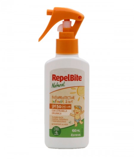 RepelBite Natural Fotoprotector Infantil 2 en 1 SPF50 100 ml