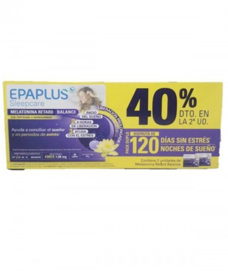 Epaplus Sleepcare Melatonina Retard Balance Pack Duplo 120 Comprimidos